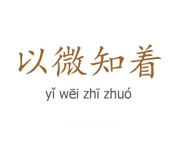 以微知着