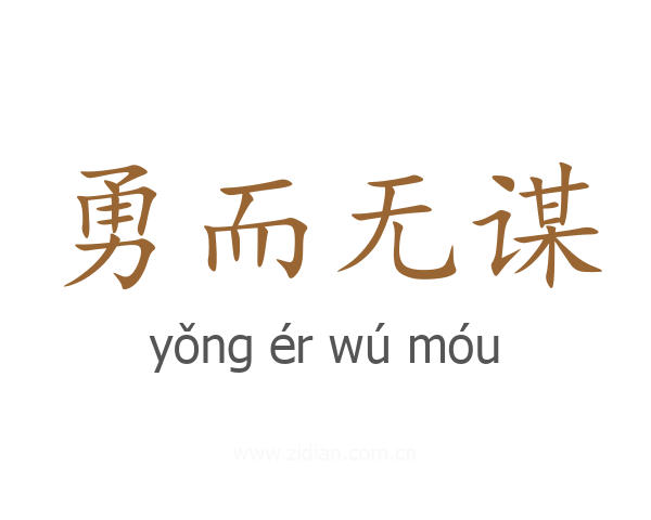 勇而无谋