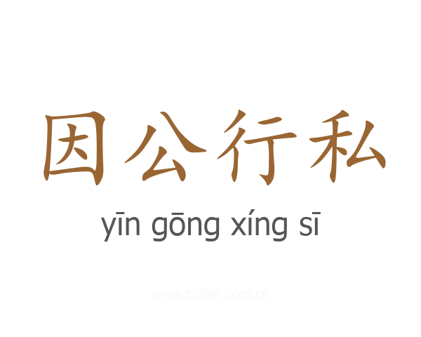 因公行私