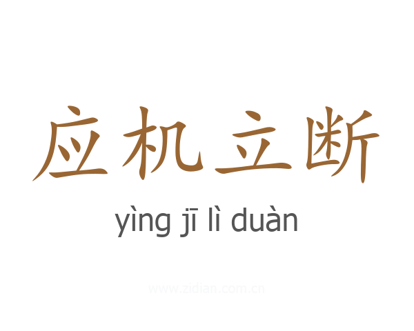 应机立断