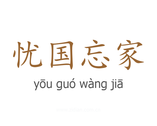 忧国忘家