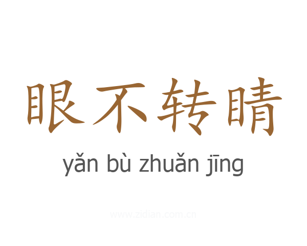 眼不转睛