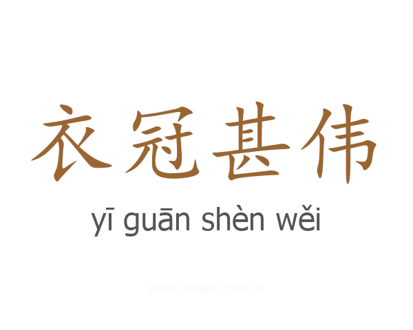 衣冠甚伟