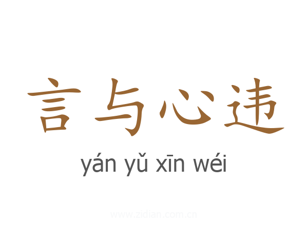 言与心违