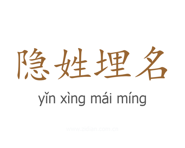 隐姓埋名