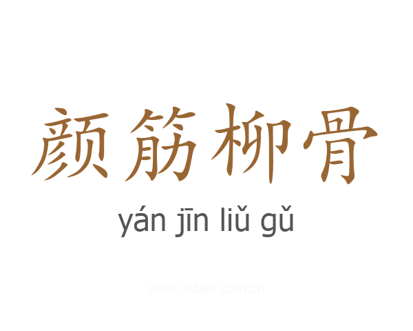 颜筋柳骨