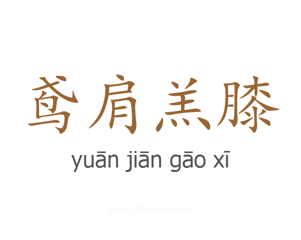 鸢肩羔膝