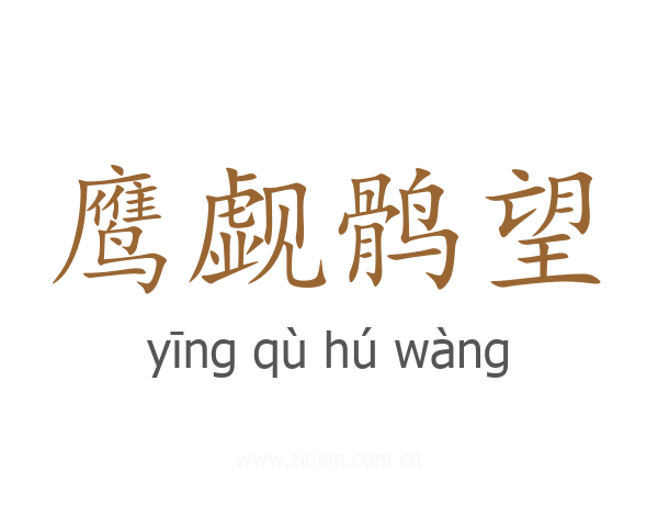 鹰觑鹘望
