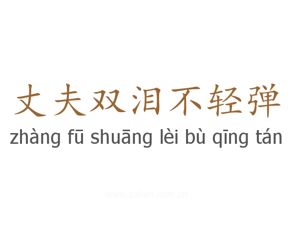 丈夫双泪不轻弹
