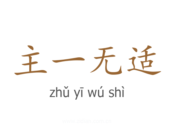 主一无适