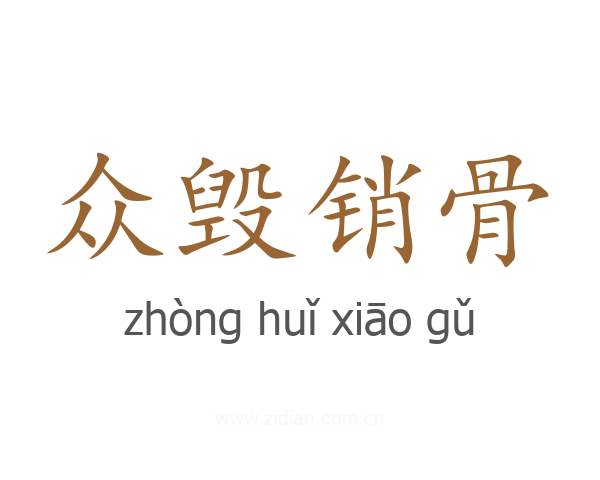 众毁销骨