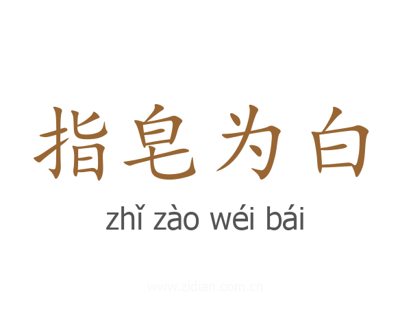 指皂为白
