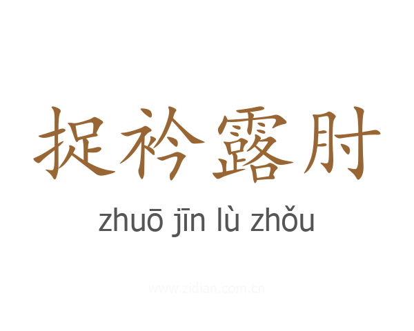 捉衿露肘