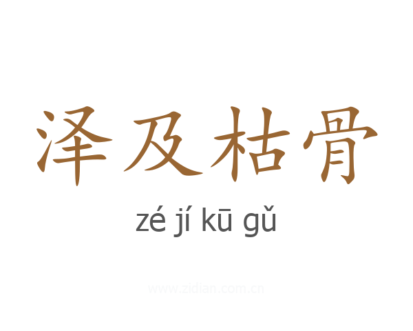 泽及枯骨