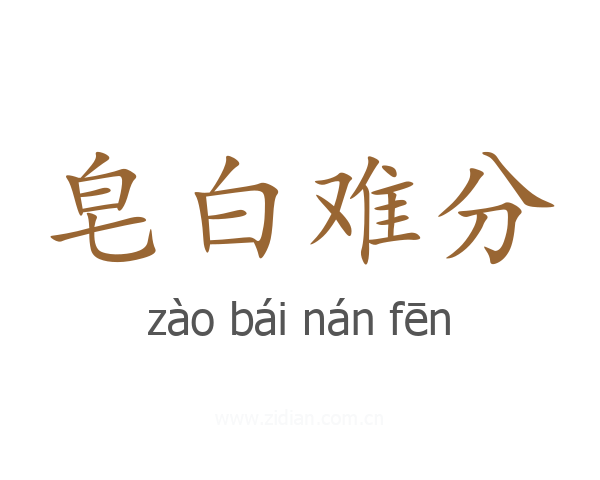 皂白难分