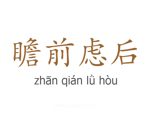 瞻前虑后