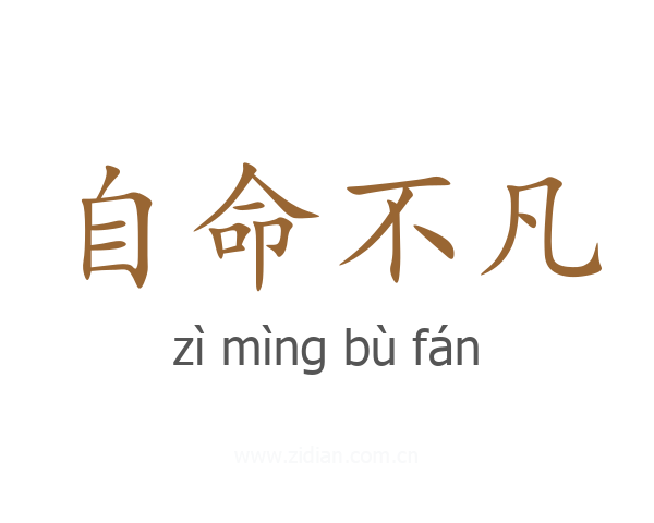 自命不凡