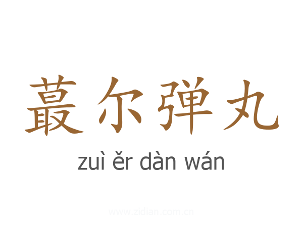 蕞尔弹丸