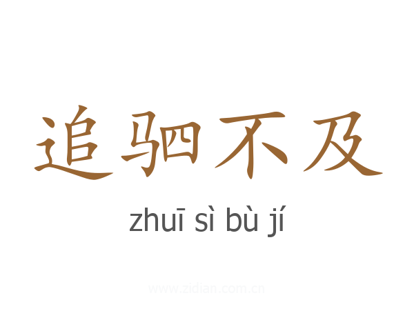 追驷不及