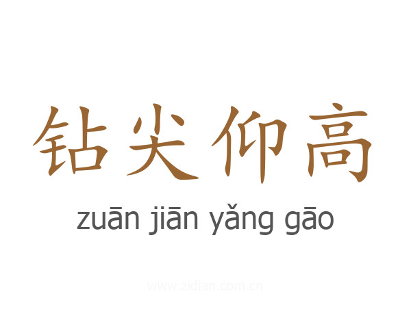 钻尖仰高