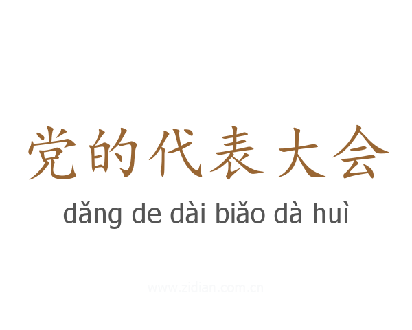 党的代表大会