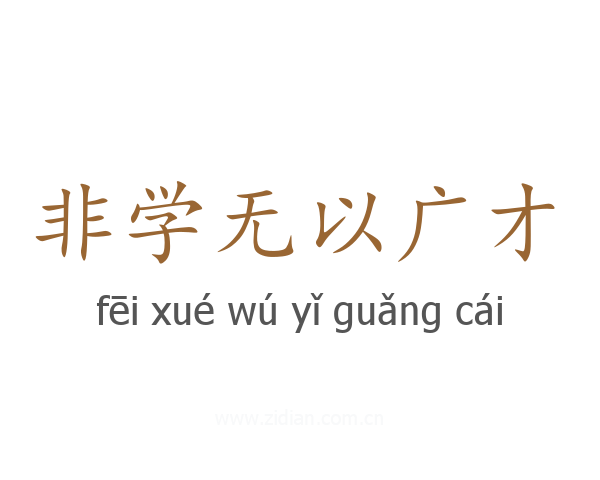 非学无以广才
