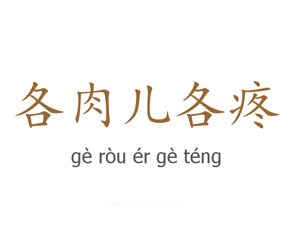 各肉儿各疼