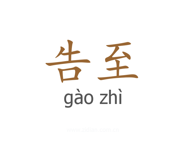 告至