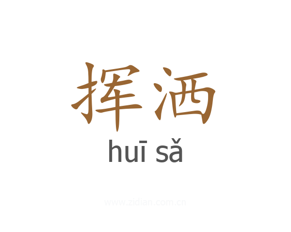 挥洒