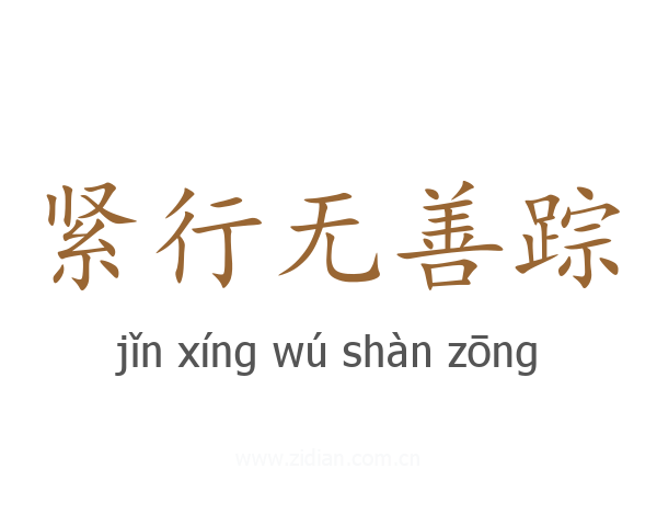 紧行无善踪