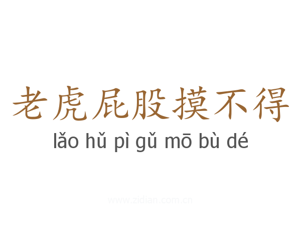 老虎屁股摸不得