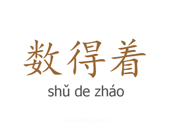 数得着