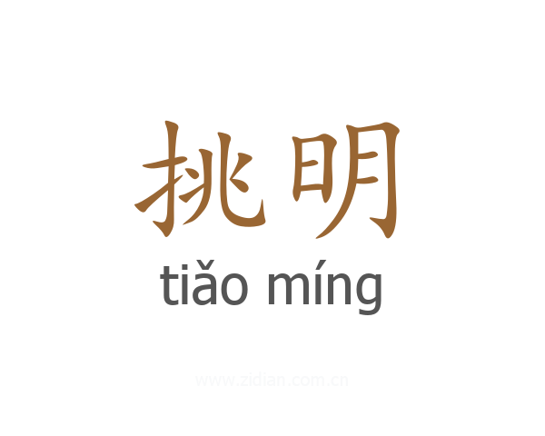 挑明