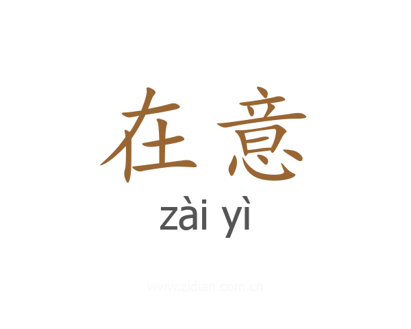 在意