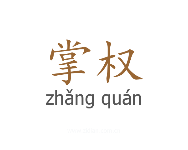 掌权