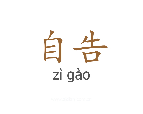 自告