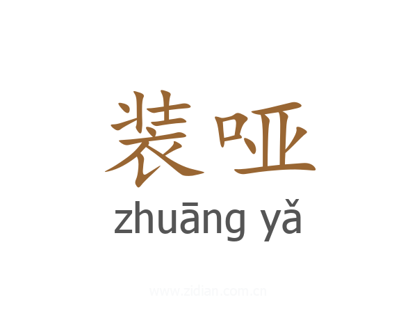 装哑