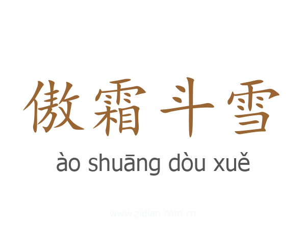 傲霜斗雪