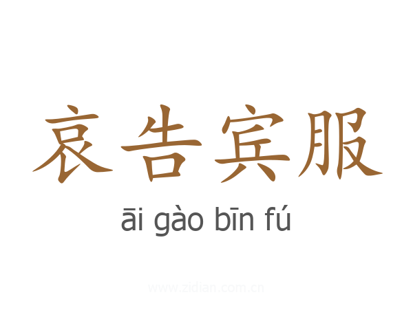 哀告宾服