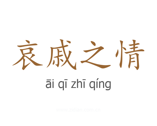 哀戚之情