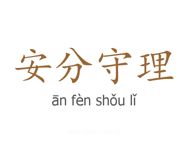 安分守理