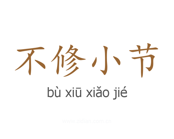 不修小节