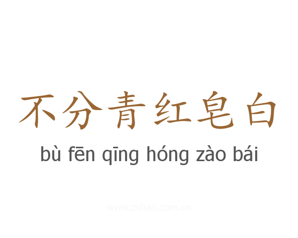 不分青红皂白