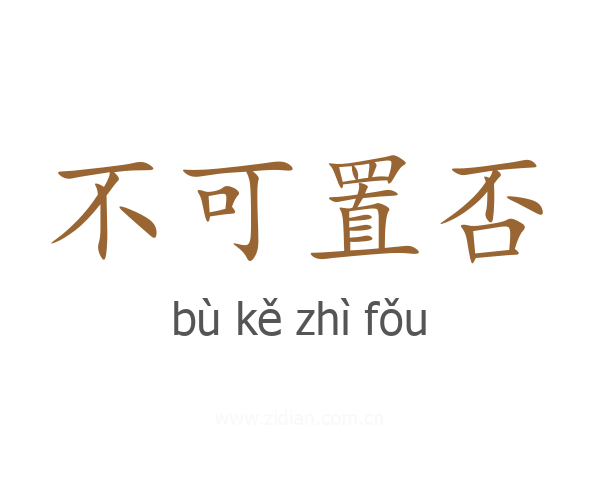 不可置否