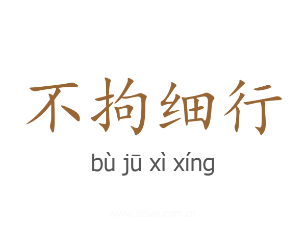 不拘细行