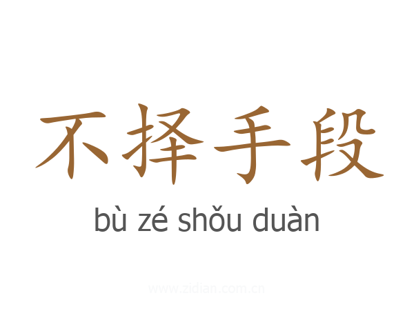 不择手段
