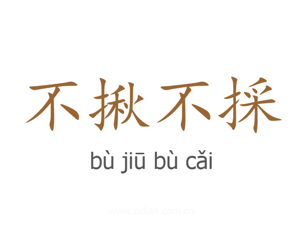 不揪不採