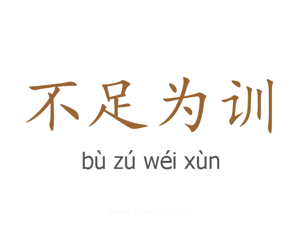 不足为训