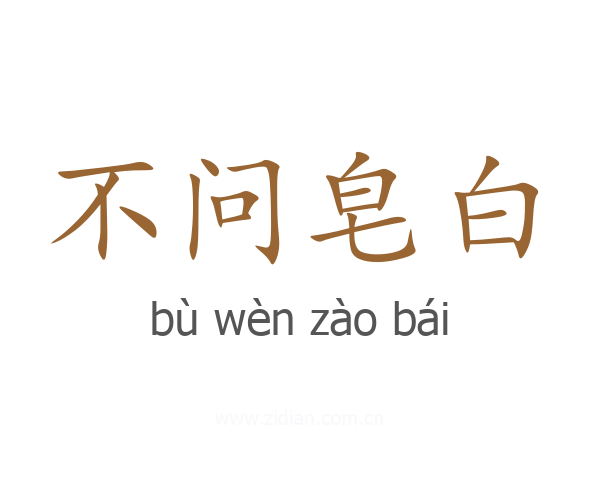 不问皂白