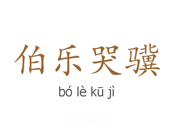 伯乐哭骥